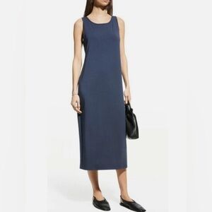 Eileen Fisher Classic Navy Midi Dress
